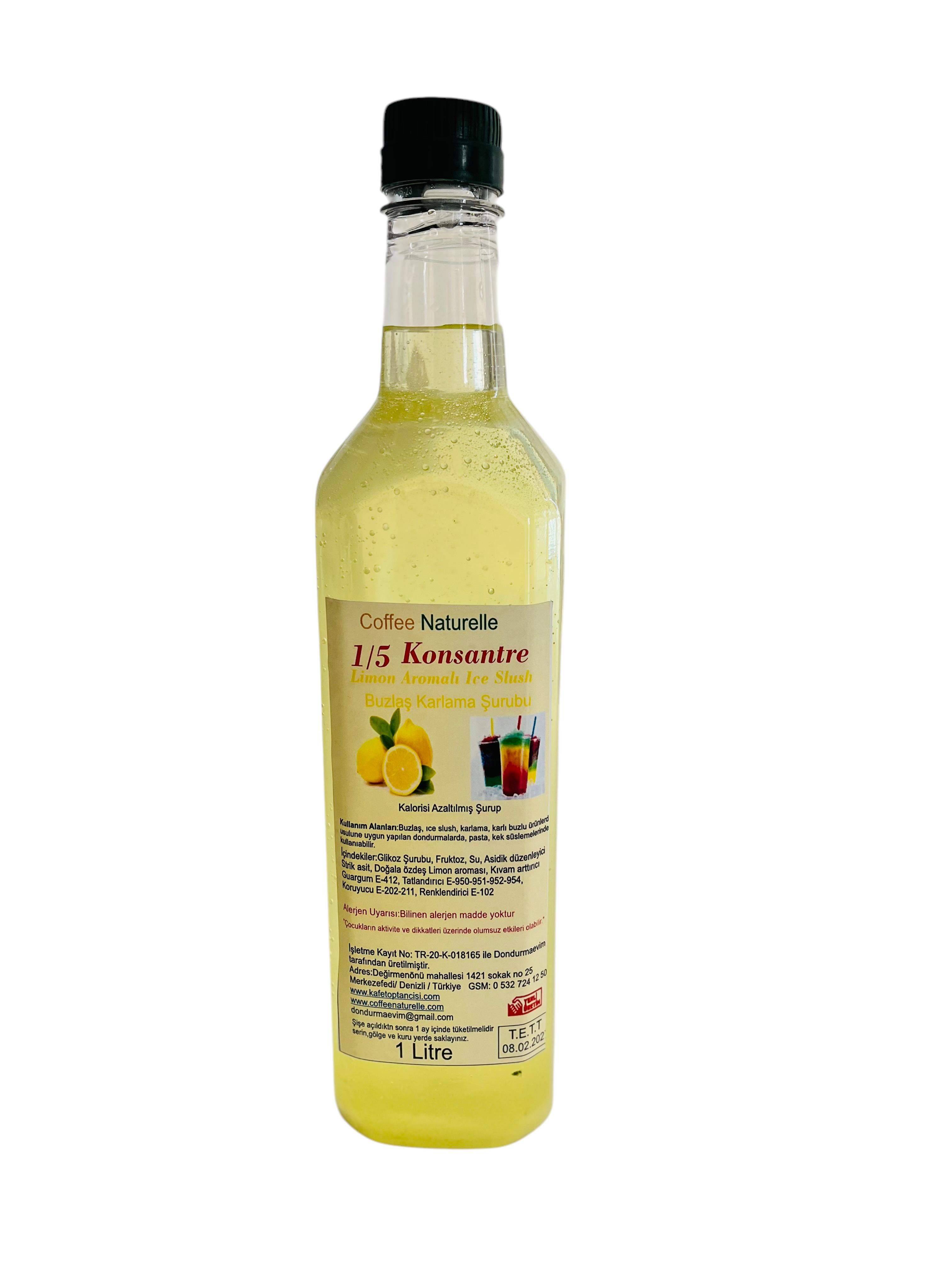 Limon Aromalı Buzlaş 1 e 5 Şurup 1 lt ürün görseli