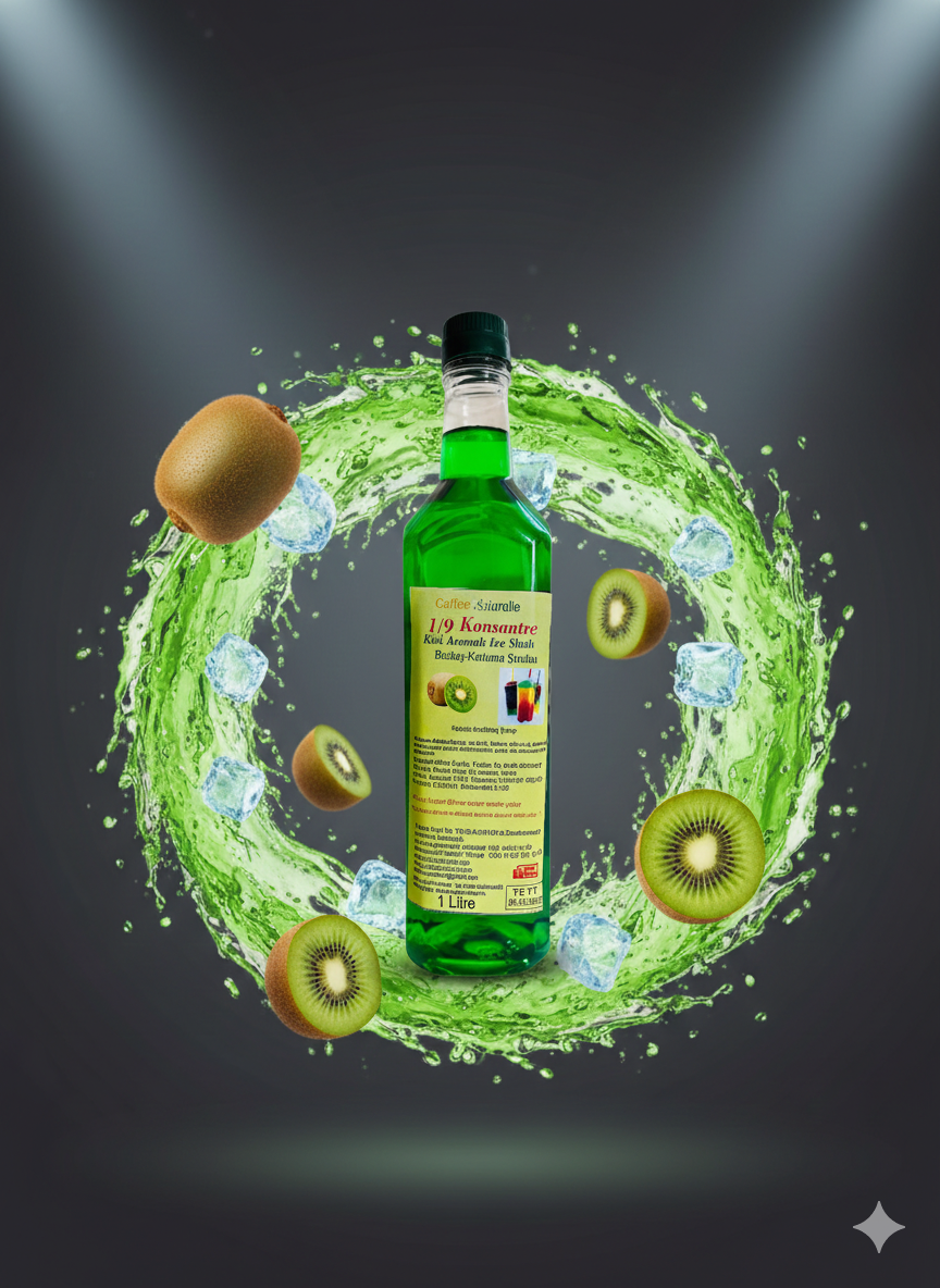 Kivi Aromalı Buzlaş Şurubu 1 Litre – 1’e 9 Konsantre ürün görseli