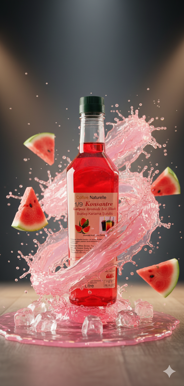 Karpuz Aromalı Buzlaş Şurubu 1 Litre – 1’e 9 Konsantre ürün görseli