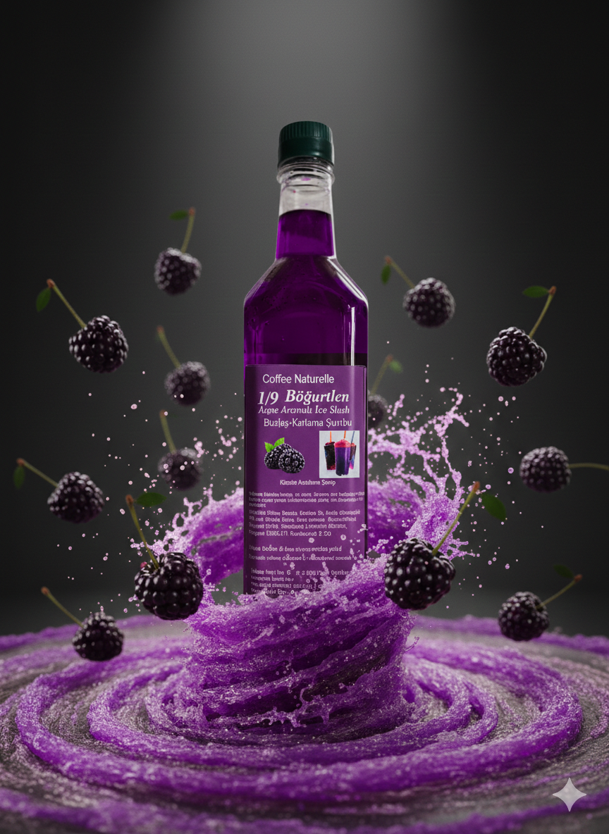 Böğürtlen Aromalı Buzlaş Şurubu 1 Litre – 1’e 9 Konsantre ürün görseli