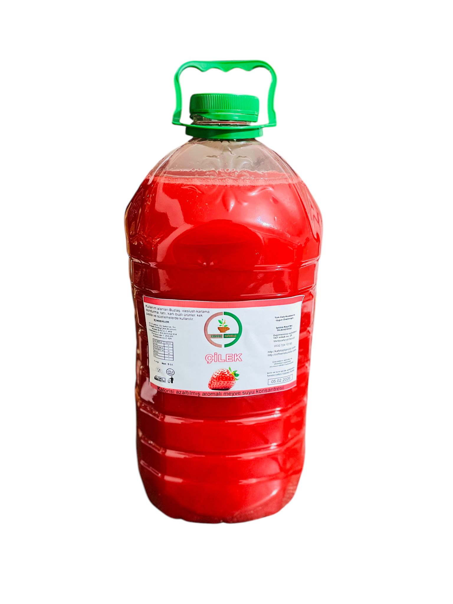 Çilek aromalı 5 lt Şurup 1 e 9 konsatre ürün görseli