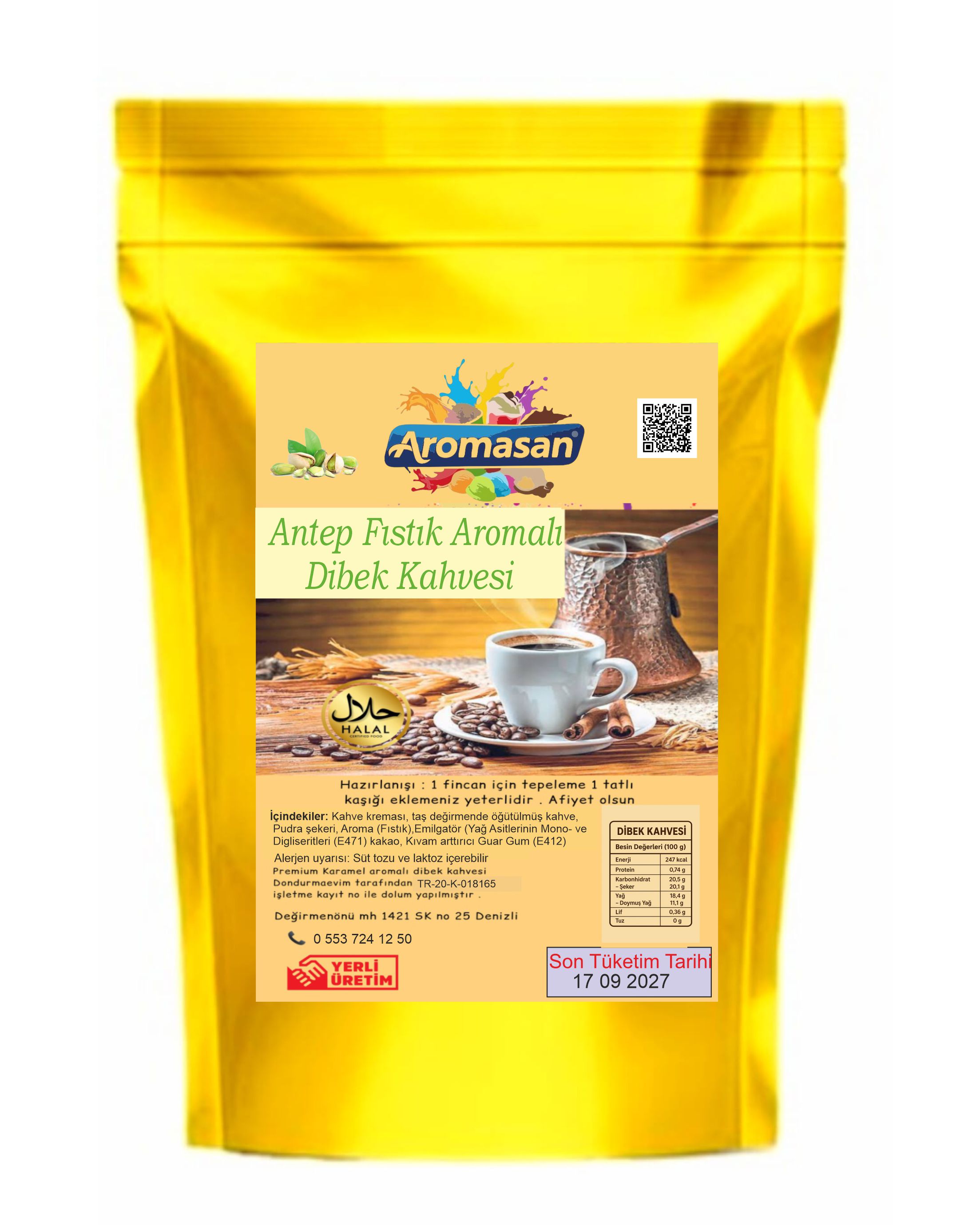 Antep Fıstık aromalı Dibek Kahvesi 1 kg ürün görseli