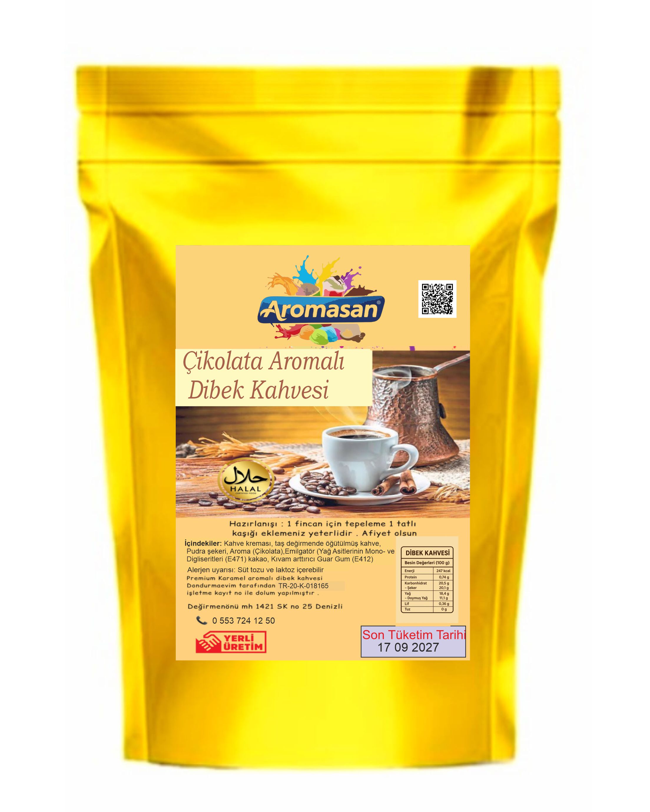 Çikolata Aromalı dibek Kahvesi 1 kg ürün görseli