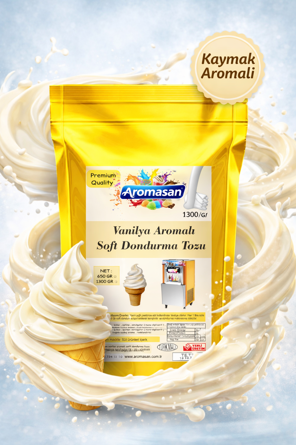 Soft Dondurma Tozu 1300 gr – Vanilya Aromalı ürün görseli
