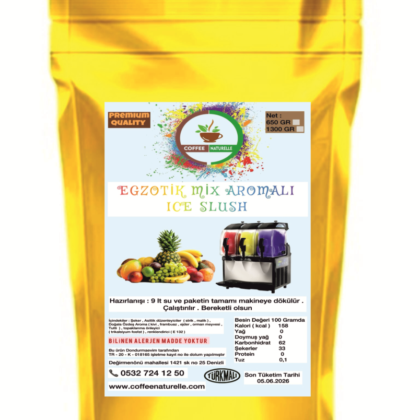 6×1 Litre Ananas Aromalı Ice Slush Şurubu – 1’e 5 Sulandırılır, 6 Litre Ürün Elde Edilir! – Coffee Naturelle ürün görseli