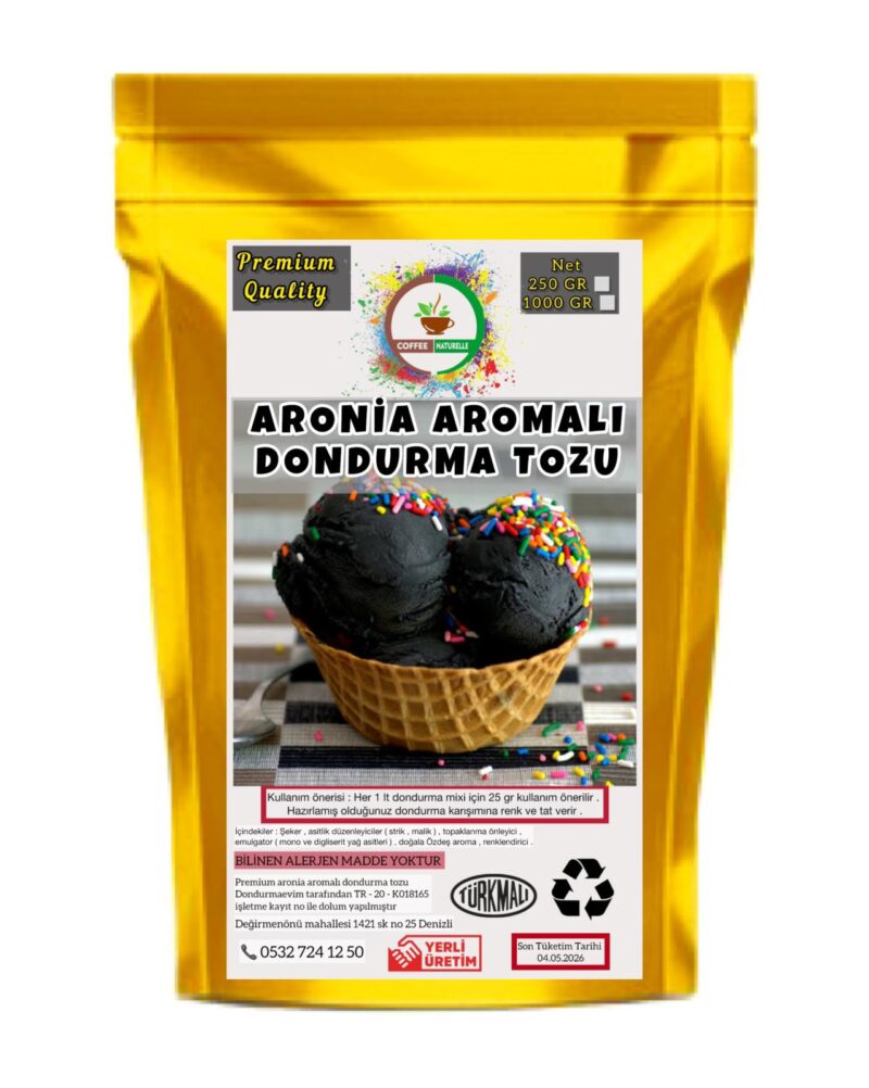 Aronia Aromalı Dondurma ve Pastacılık Tozu 250 gr – Coffee Naturelle ürün görseli