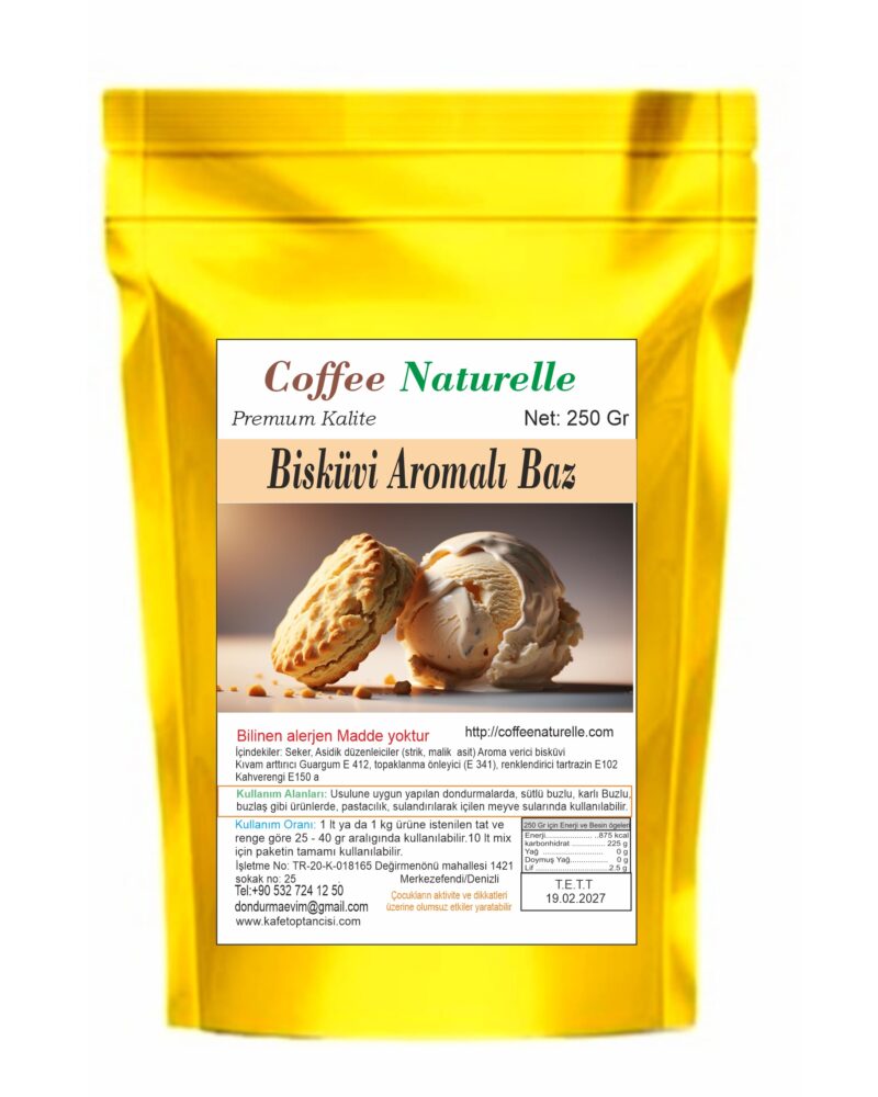 Bisküvi Dondurma Yapım Aroması – 250 gr – Coffee Naturelle ürün görseli
