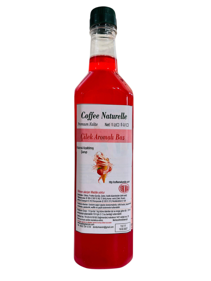 Çilek Aromalı Baz – 1 Litre – Coffee Naturelle ürün görseli