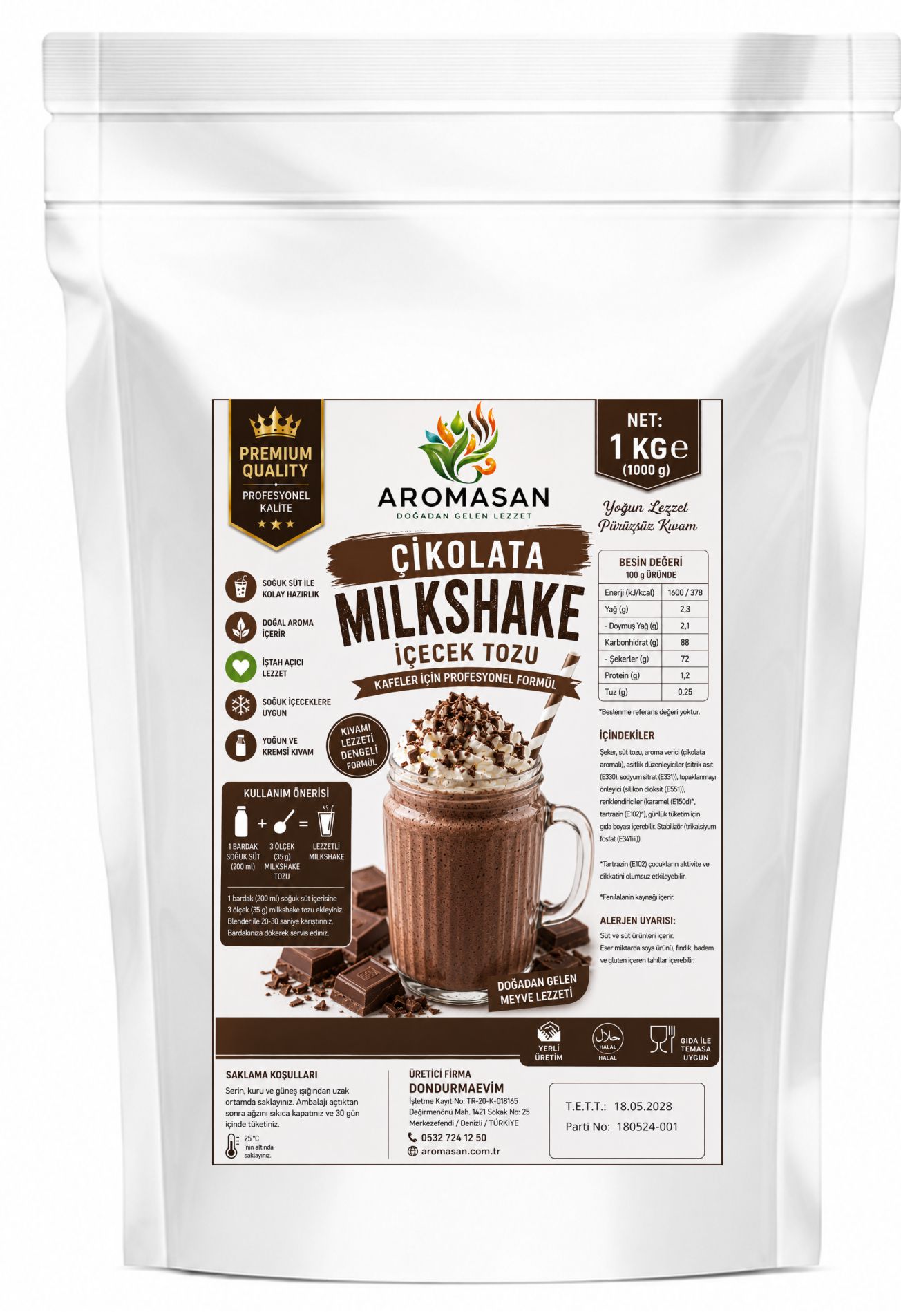 Çikolata Milkshake 1 kg ürün görseli